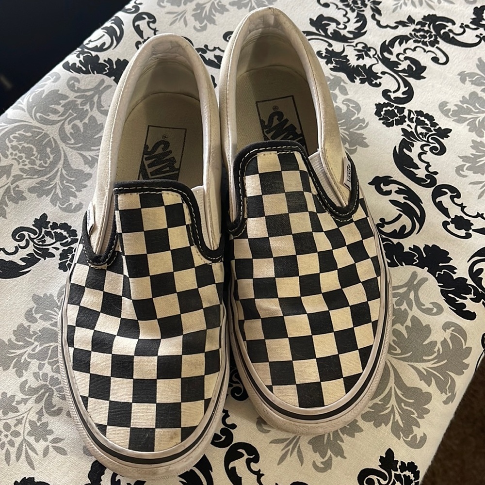 COPY - Checkered Van slip ons